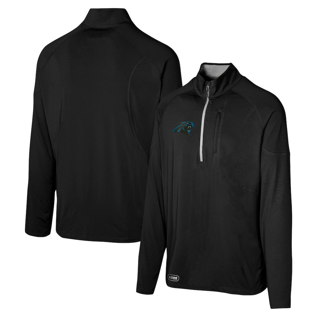 Carolina Panthers Grind Iron Quarter-Zip Top - Black cheap