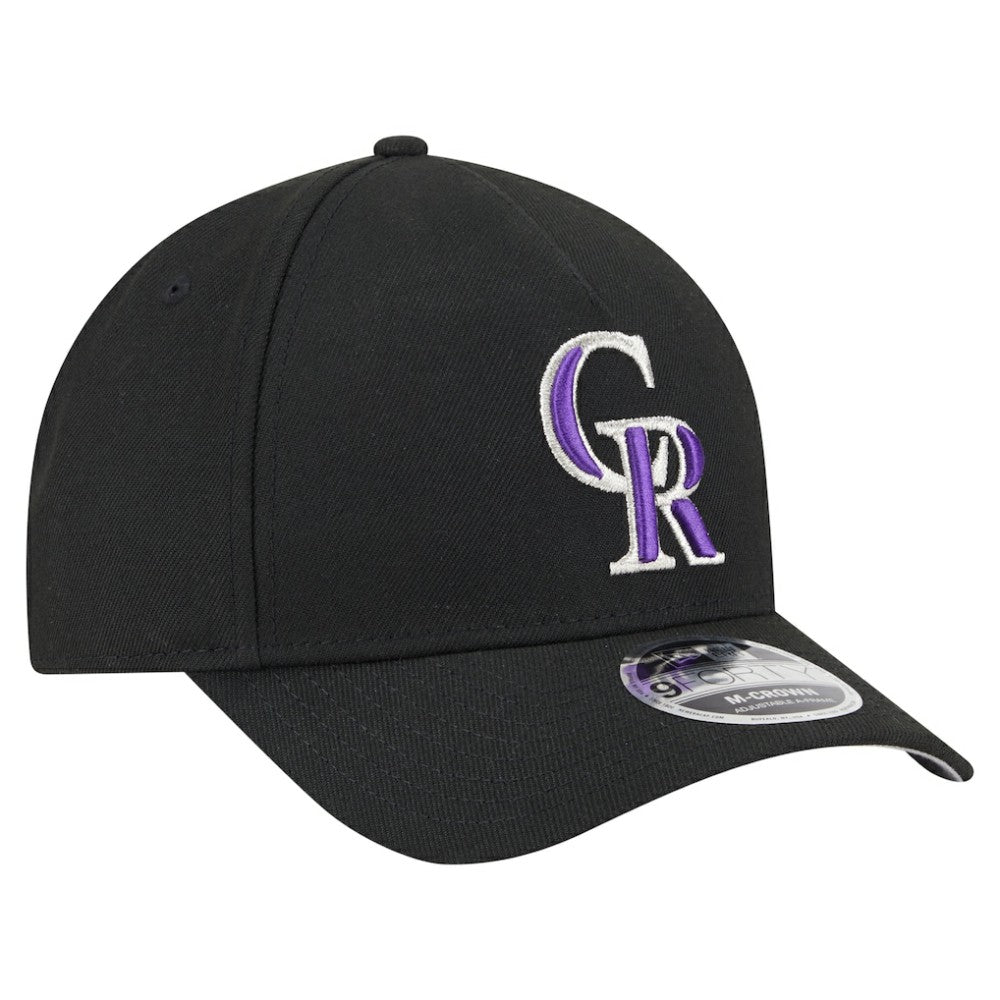 Colorado Rockies 9FORTY M-Crown Adjustable Hat - Black | New Era