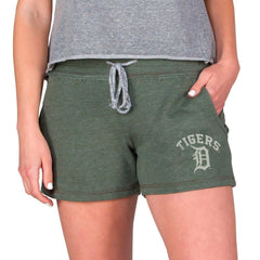 Detroit Tigers Concepts Sport Women's Mainstream French Terry Tri-Blend Shorts - Green