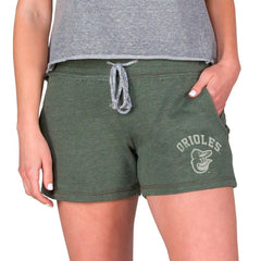 Baltimore Orioles Concepts Sport Women's Mainstream French Terry Tri-Blend Shorts - Green