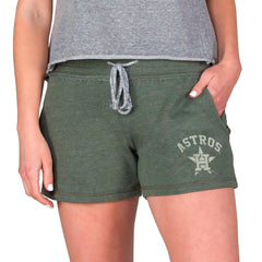 Houston Astros Concepts Sport Women's Mainstream French Terry Tri-Blend Shorts - Green