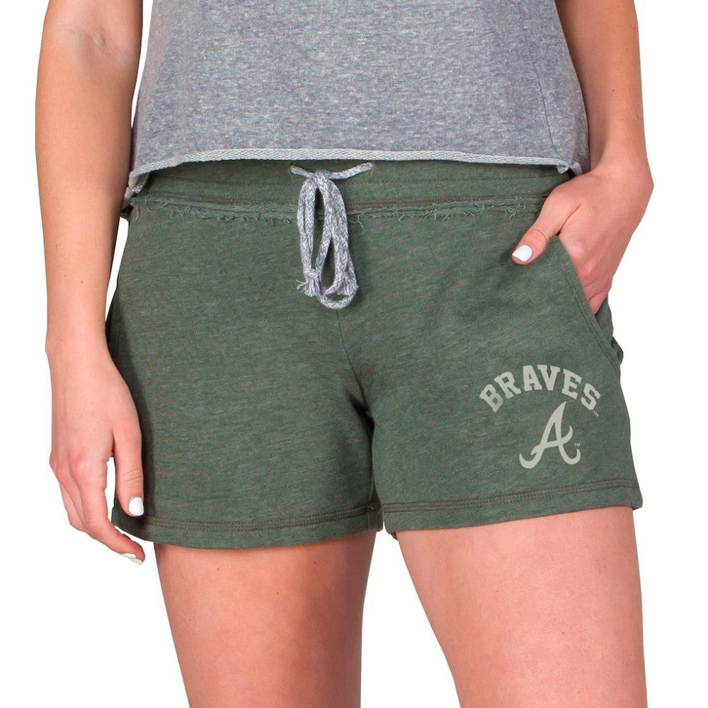 Atlanta Braves Concepts Sport Women's Mainstream French Terry Tri-Blend Shorts - Green