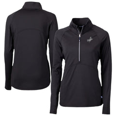 Los Angeles Dodgers Cutter & Buck Women's Adapt Eco Knit Stretch Recycled Half-Zip DryTec Top - Black