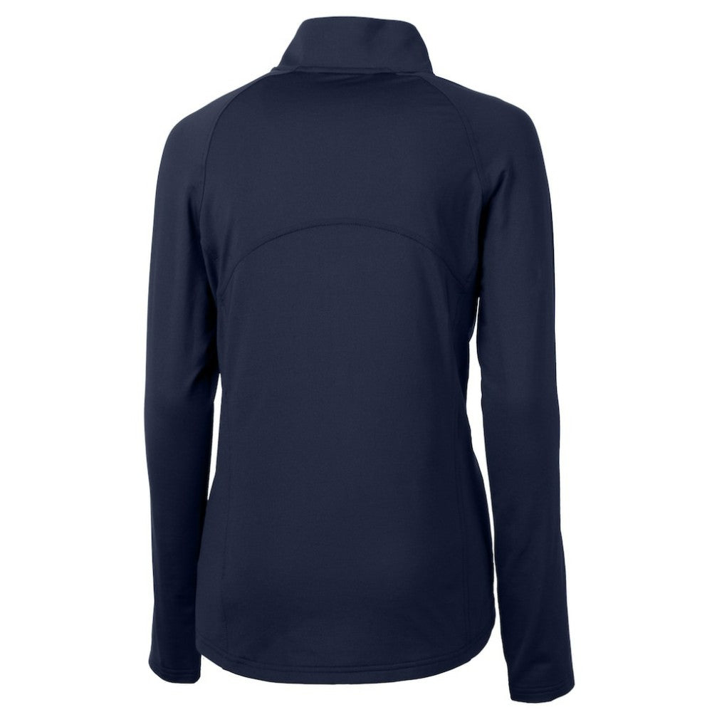 Los Angeles Dodgers Cutter & Buck Women's Adapt Eco Knit Stretch Recycled Half-Zip DryTec Top - Navy