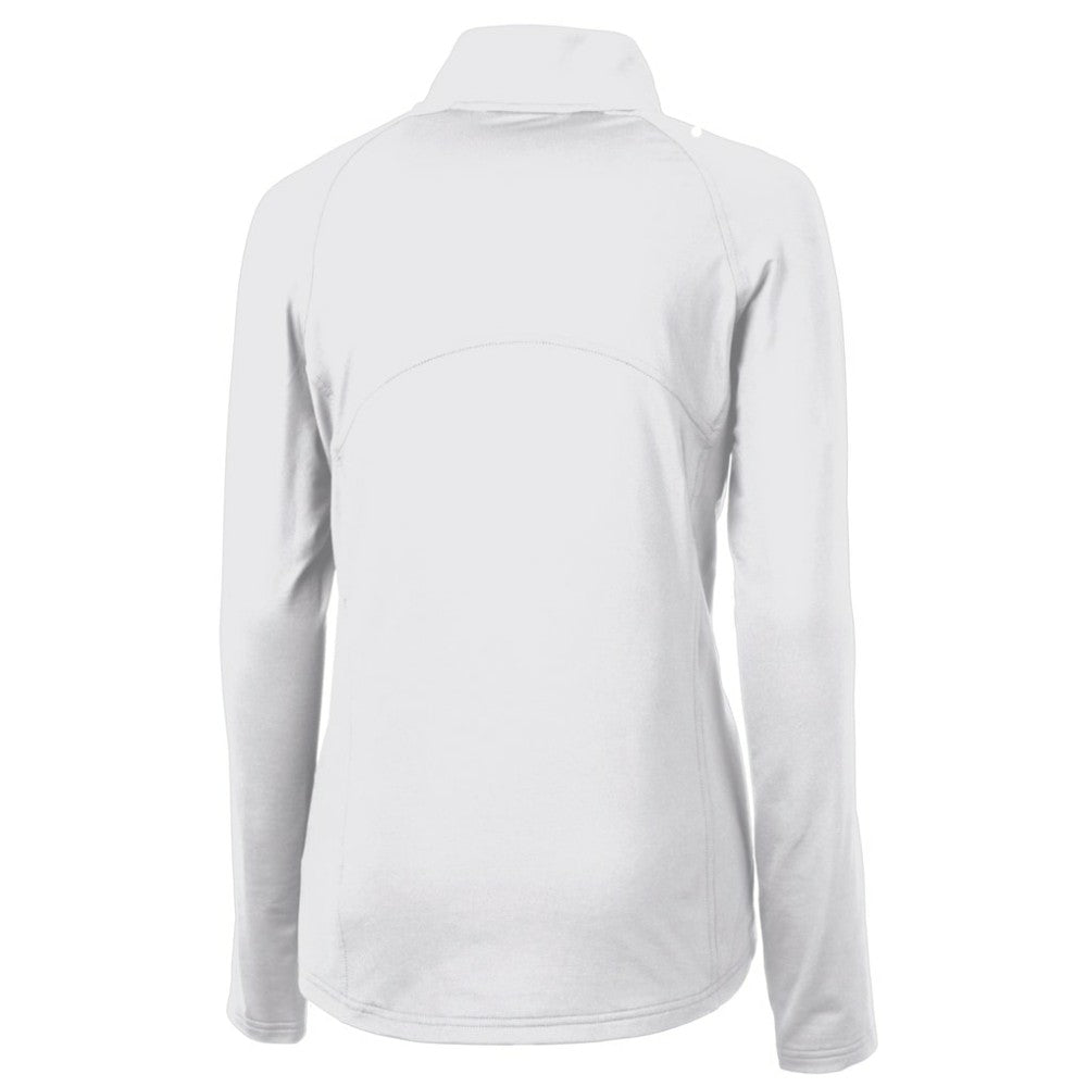 Minnesota Twins Cutter & Buck Women's Adapt Eco Knit Stretch Recycled Half-Zip DryTec Top - White