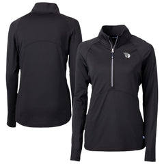 Cleveland Guardians Cutter & Buck Women's Adapt Eco Knit Stretch Recycled Half-Zip DryTec Top - Black