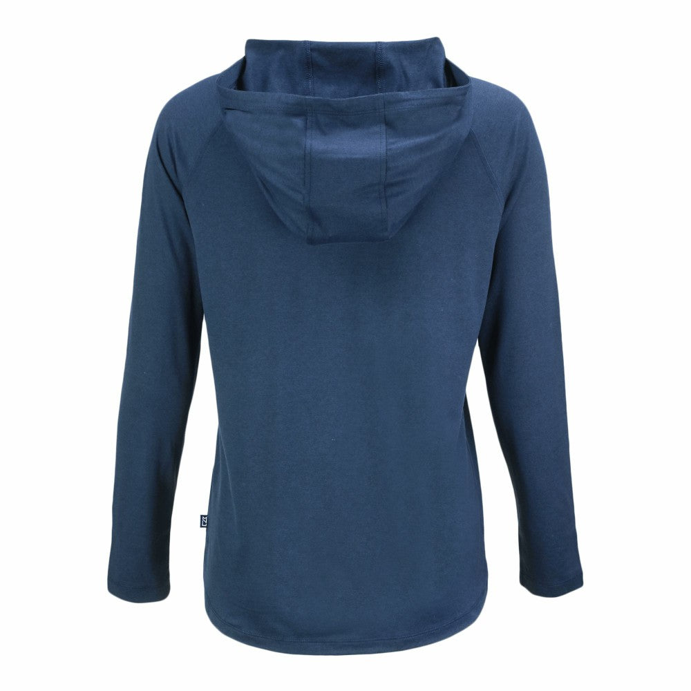 Milwaukee Brewers Cutter & Buck Women's Coastline Epic Comfort Eco Recycled Raglan Long Sleeve Hoodie T-Shirt - Navy