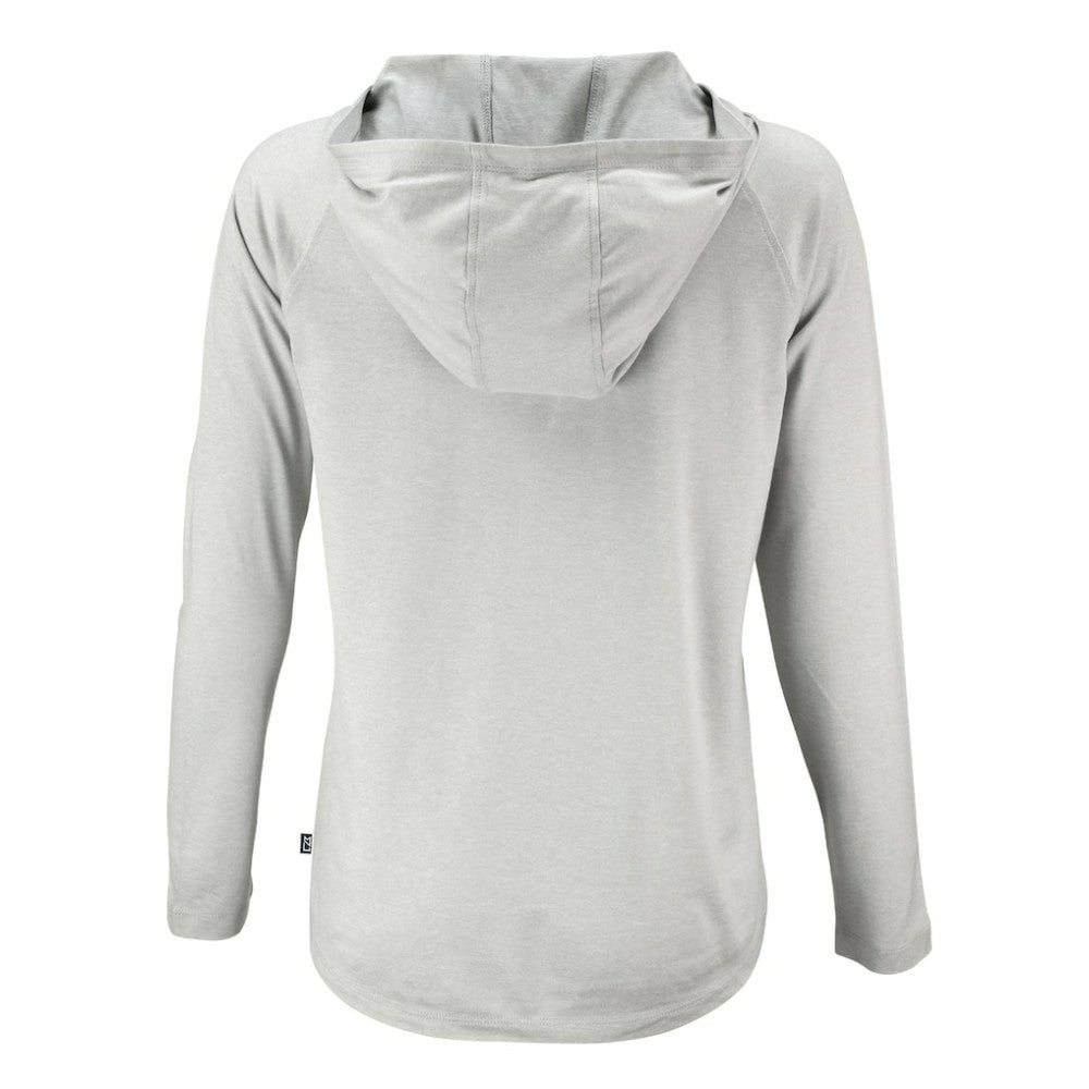 Detroit Tigers Cutter & Buck Women's Coastline Epic Comfort Eco Recycled Raglan Long Sleeve Hoodie T-Shirt - Gray