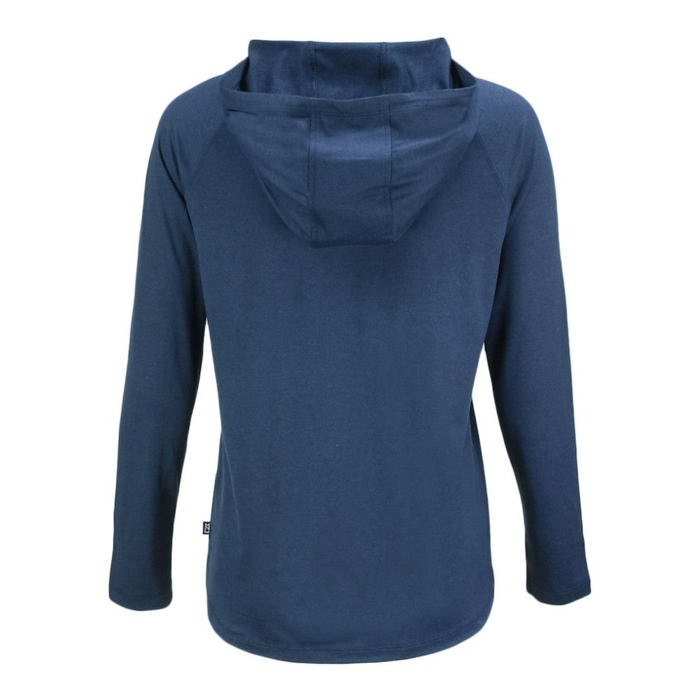 Philadelphia Phillies Cutter & Buck Women's Coastline Epic Comfort Eco Recycled Raglan Long Sleeve Hoodie T-Shirt - Navy