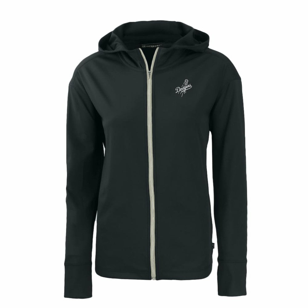 Los Angeles Dodgers Cutter & Buck Women's Daybreak Eco Recycled Full-Zip Hoodie - Black
