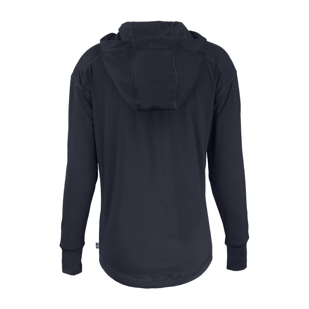 New York Mets Cutter & Buck Women's Daybreak Eco Recycled Half-Zip Hoodie - Navy