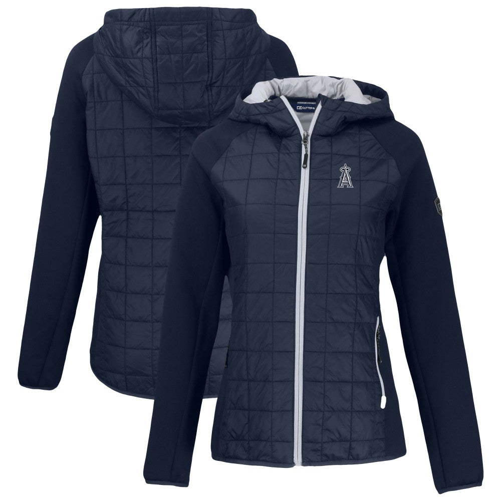 Los Angeles Angels Cutter & Buck Women's Rainier Primaloft Eco Full-Zip Hybrid Jacket - Navy