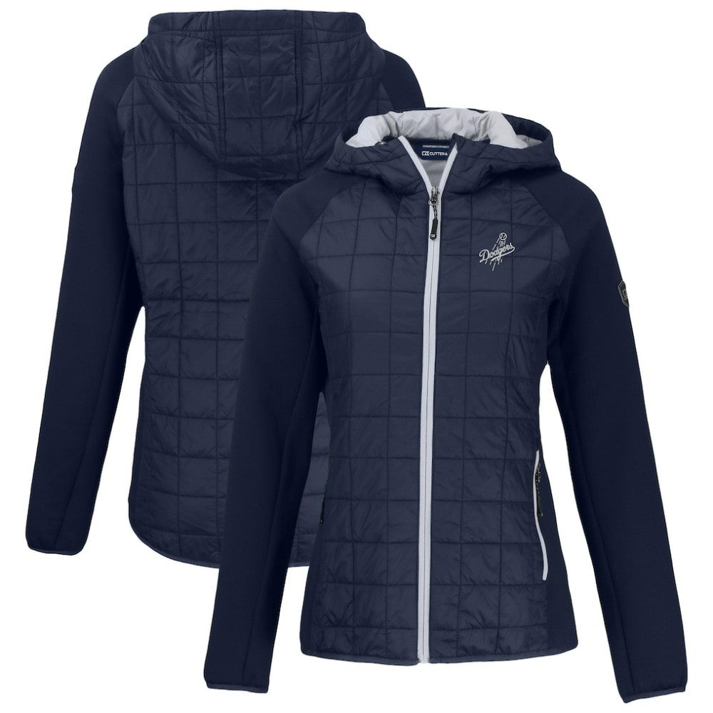 Los Angeles Dodgers Cutter & Buck Women's Rainier Primaloft Eco Full-Zip Hybrid Jacket - Navy