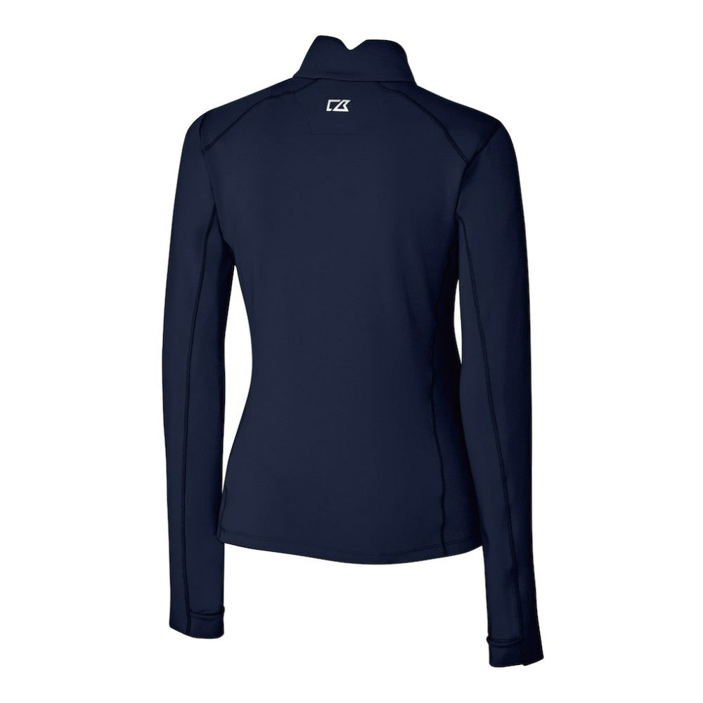 Detroit Tigers Cutter & Buck Women's Traverse Stretch Quarter-Zip Pullover Top - Navy