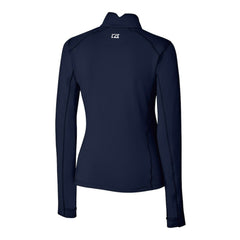 Detroit Tigers Cutter & Buck Women's Traverse Stretch Quarter-Zip Pullover Top - Navy