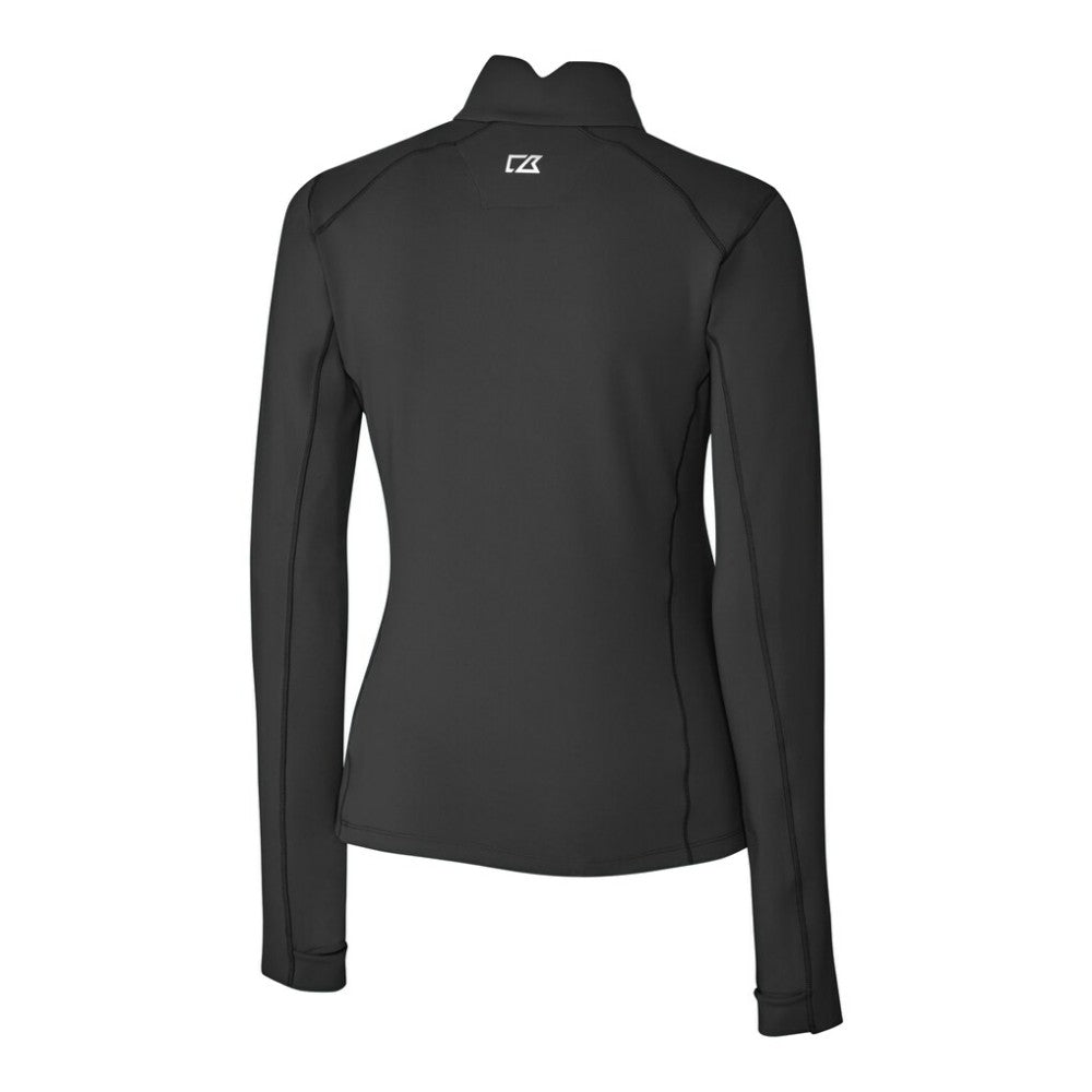 Minnesota Twins Cutter & Buck Women's Traverse Stretch Quarter-Zip Pullover Top - Black