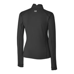 Minnesota Twins Cutter & Buck Women's Traverse Stretch Quarter-Zip Pullover Top - Black