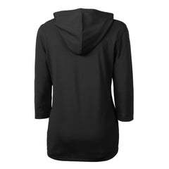 Baltimore Orioles Cutter & Buck Women's Virtue Eco Pique Half-Zip 3/4 Sleeve Pullover Hoodie - Black