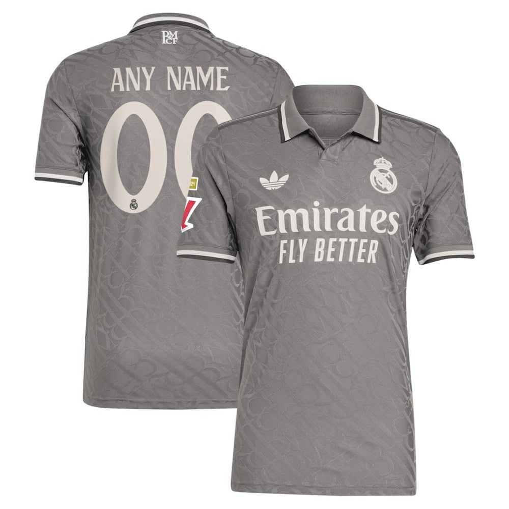 Real Madrid Originals 2024/25 Third Custom Jersey - Charcoal | Adidas for sale