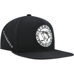 Pittsburgh Penguins Mitchell & Ness Team Snapback Hat Black