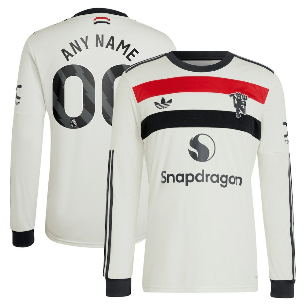 Manchester United Originals 2024/25 Third Custom Replica Long Sleeve Jersey - Cream | Adidas cheap