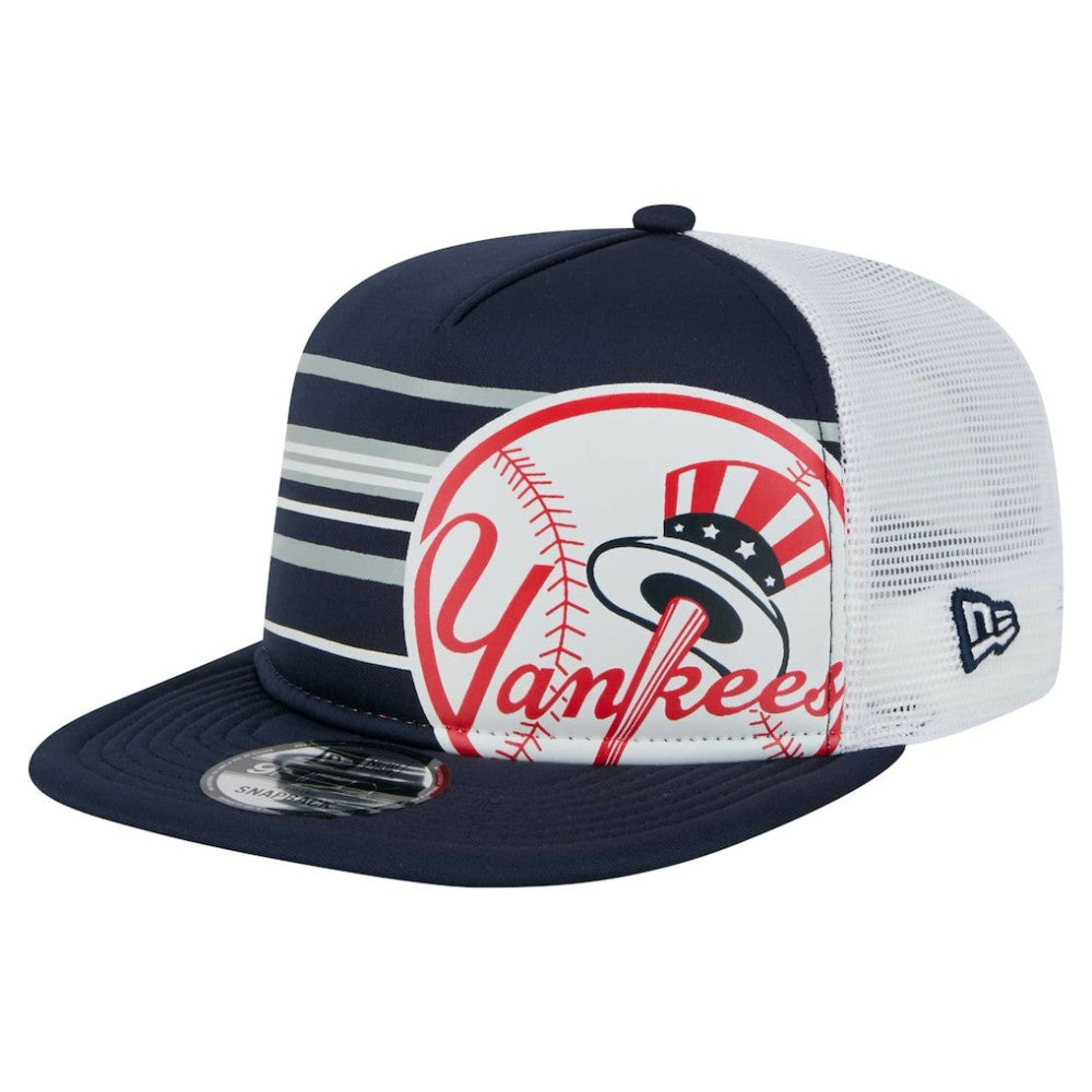 New York Yankees 9FIFTY A-Frame Trucker Snapback Hat - Navy | New Era