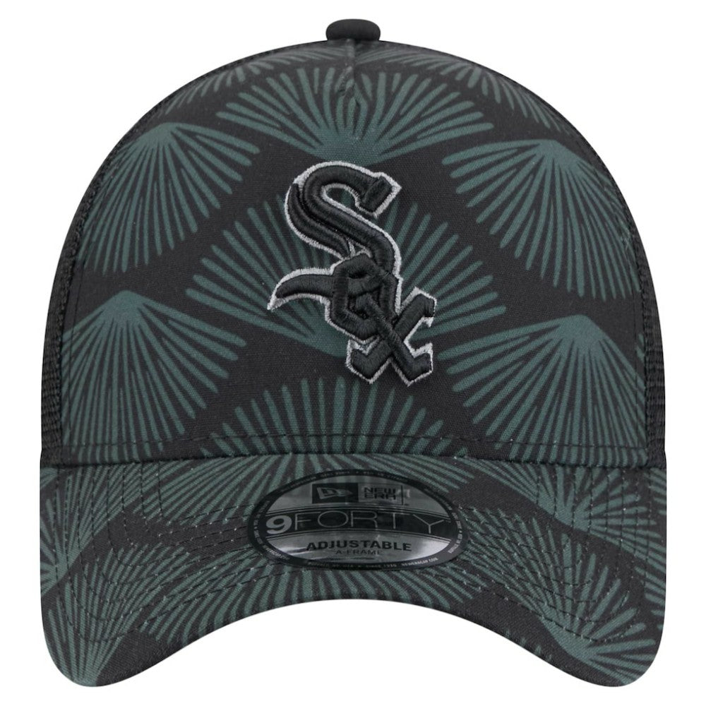 Chicago White Sox 9FORTY A-Frame Trucker Adjustable Hat - Black | New Era
