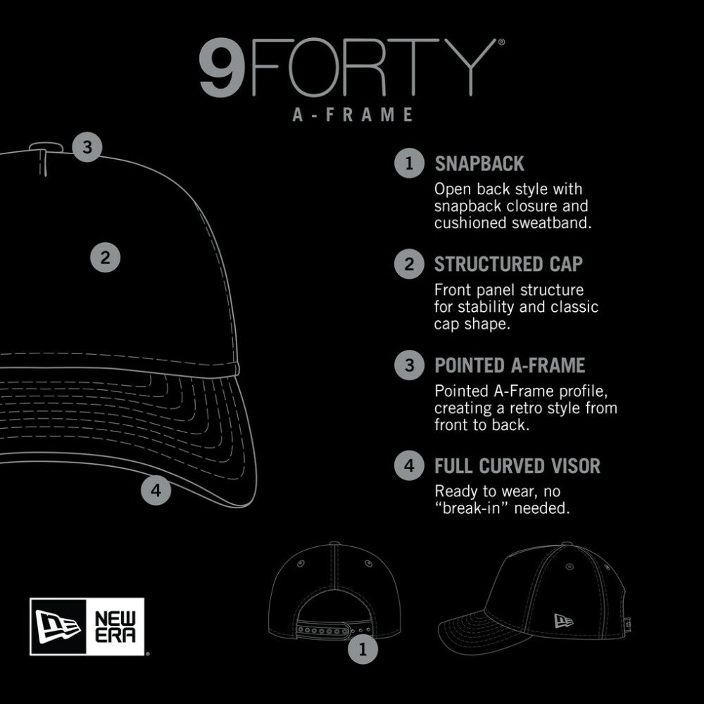 Chicago White Sox 9FORTY A-Frame Trucker Adjustable Hat - Black | New Era