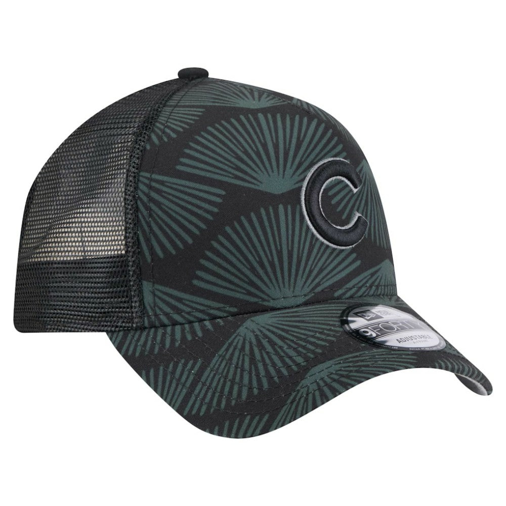Chicago Cubs 9FORTY A-Frame Trucker Adjustable Hat - Black | New Era