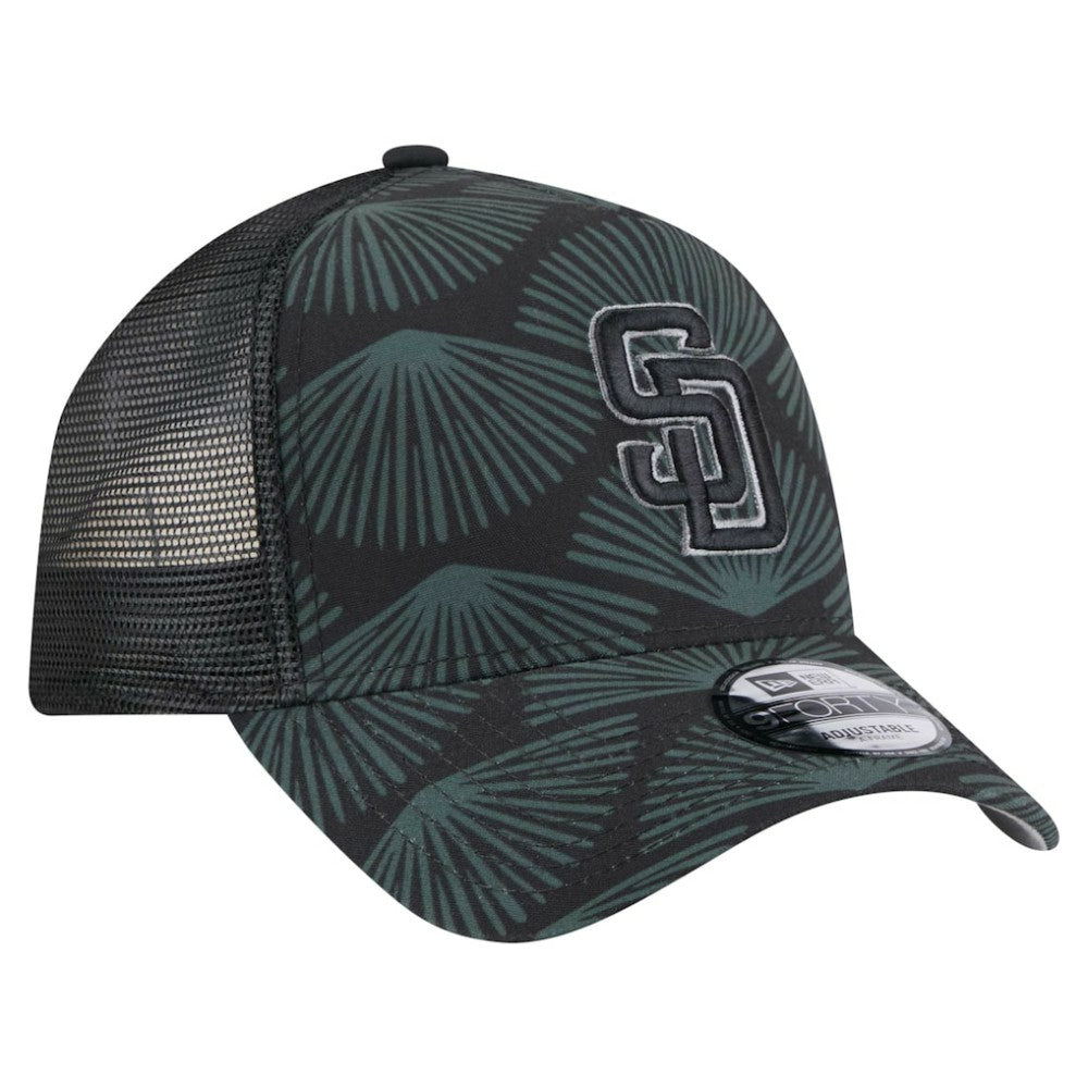 San Diego Padres 9FORTY A-Frame Trucker Adjustable Hat - Black | New Era