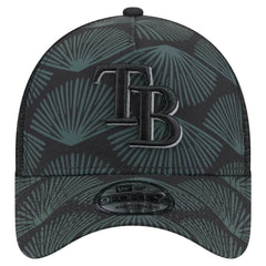 Tampa Bay Rays 9FORTY A-Frame Trucker Adjustable Hat - Black | New Era