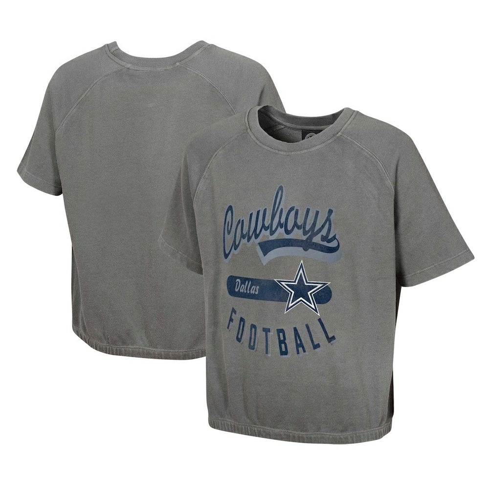 Dallas Cowboys Women's Mineral Wash Short Sleeve Top - Gray on sale