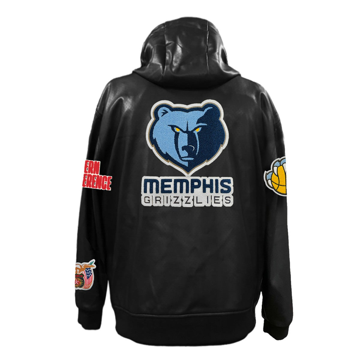 Memphis Grizzlies Jeff Hamilton Vegan Leather Full-Zip Hoodie - Black online