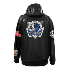 Dallas Mavericks Jeff Hamilton Vegan Leather Full-Zip Hoodie sale - Black for sale