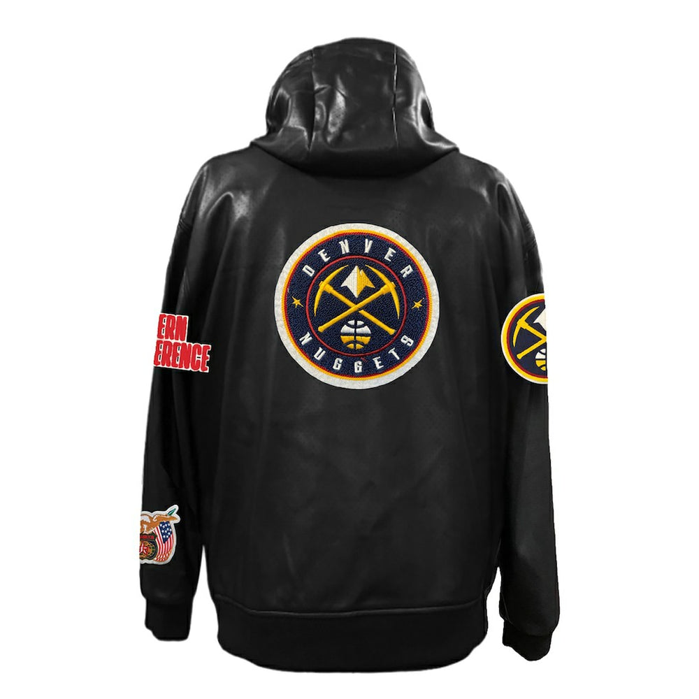 Denver Nuggets Jeff Hamilton Vegan Leather Full-Zip Hoodie sale - Black sale