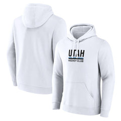 Utah Mammoth Fanatics Secondary Logo Pullover Hoodie White
