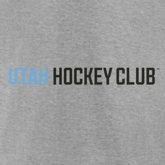 Utah Mammoth Fanatics Wordmark Logo Fleece Pullover Hoodie Heather Gray