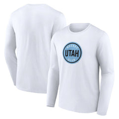Utah Mammoth Fanatics Draft Logo Long Sleeve T-Shirt White