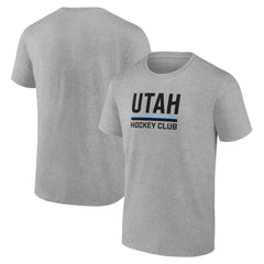Utah Mammoth Fanatics Draft Logo T-Shirt Heather Gray