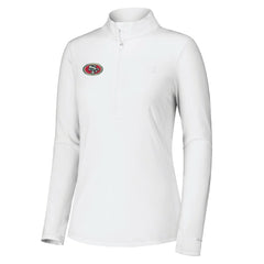San Francisco 49ers Women's Sport Playa Vista IslandZone Quarter-Zip Jacket - White discount