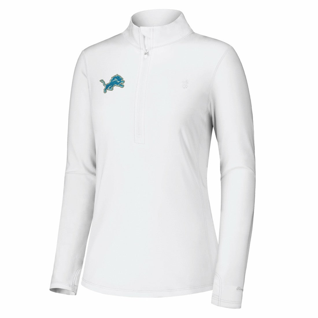 Detroit Lions Women's Sport Playa Vista IslandZone Quarter-Zip Jacket - White on sale