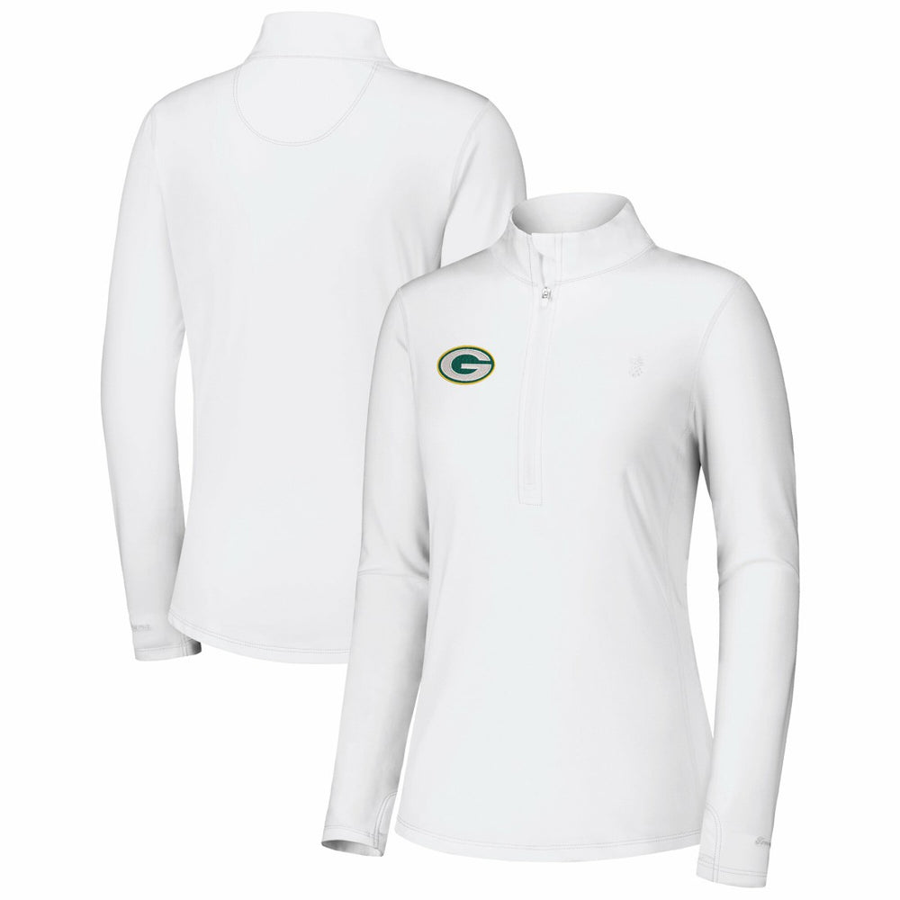 Green Bay Packers Women's Sport Playa Vista IslandZone Quarter-Zip Jacket - White online