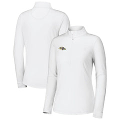 Baltimore Ravens Women's Sport Playa Vista IslandZone Quarter-Zip Jacket - White sale