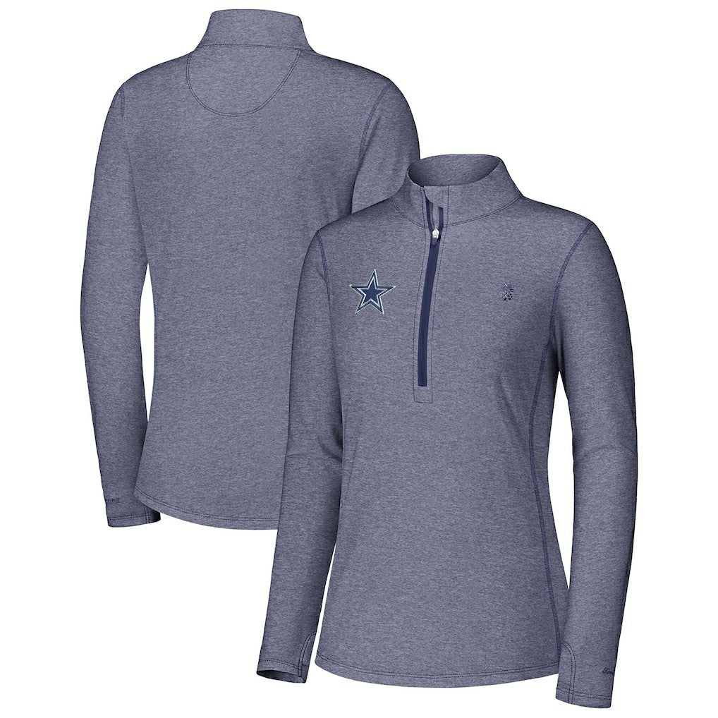 Dallas Cowboys Women's Sport Playa Vista IslandZone Quarter-Zip Jacket - Navy online