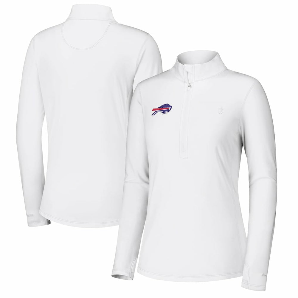 Buffalo Bills Women's Sport Playa Vista IslandZone Quarter-Zip Jacket - White for sale