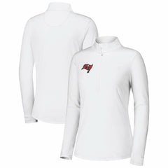 Tampa Bay Buccaneers Women's Sport Playa Vista IslandZone Quarter-Zip Jacket - White on sale