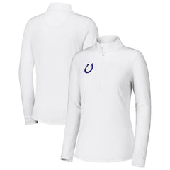 Indianapolis Colts Women's Sport Playa Vista IslandZone Quarter-Zip Jacket - White sale