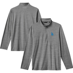 Los Angeles Dodgers TravisMathew The Heater Quarter-Zip Pullover Top - Gray
