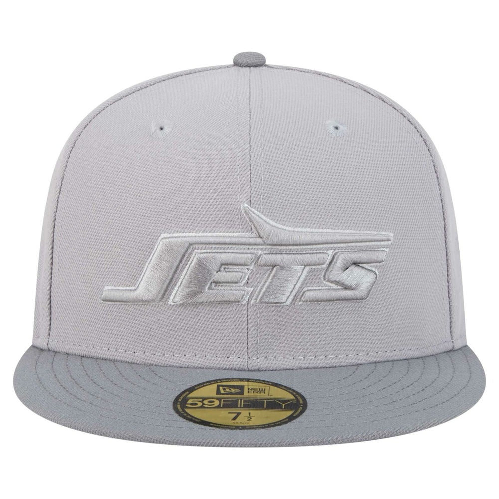 New York Jets New Era Iron Cloud 59FIFTY Fitted Hat - Gray/Graphite discount