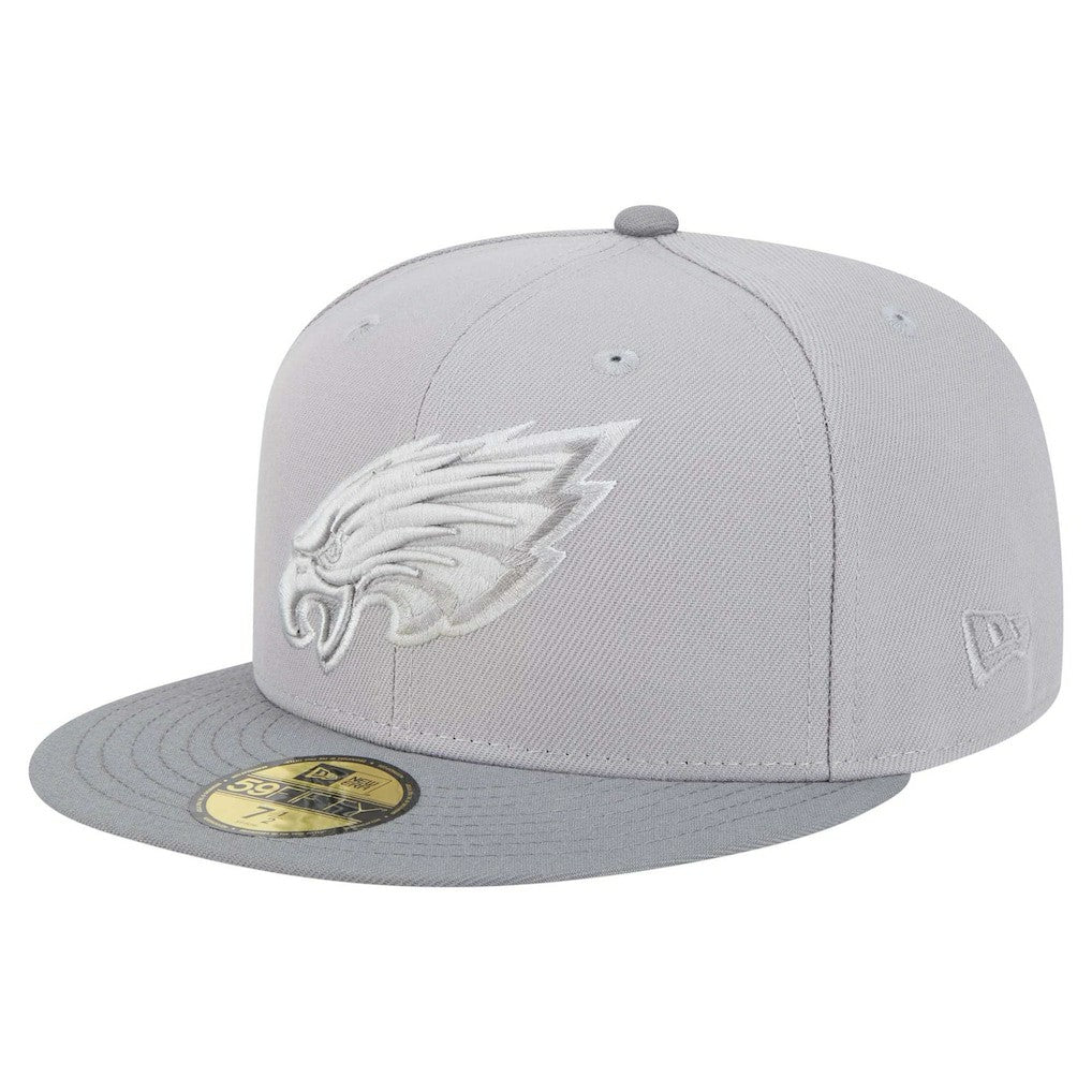 Philadelphia Eagles New Era Iron Cloud 59FIFTY Fitted Hat - Gray/Graphite for sale